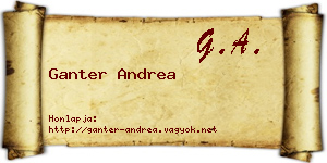 Ganter Andrea névjegykártya